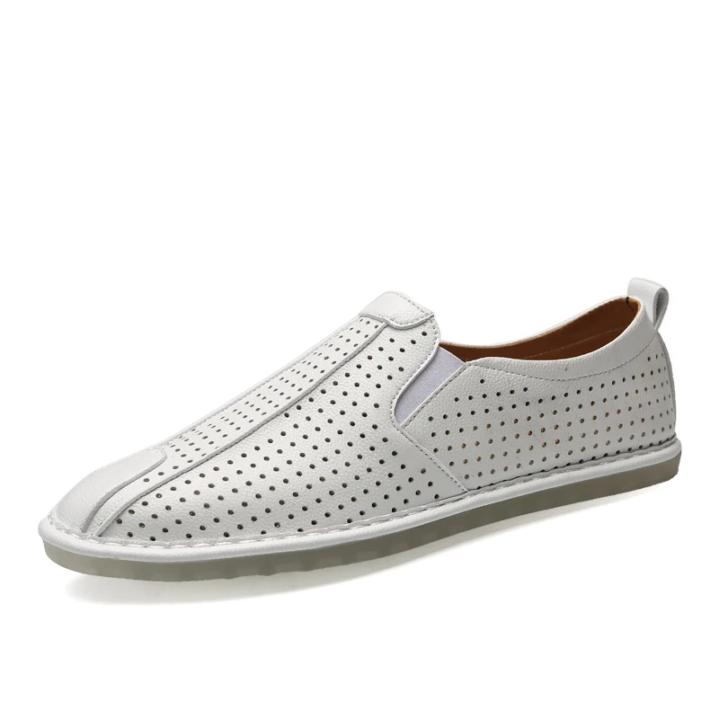 Мужские лоферы повседневная обувь модные кожаные дышащие слипоны для вождения
