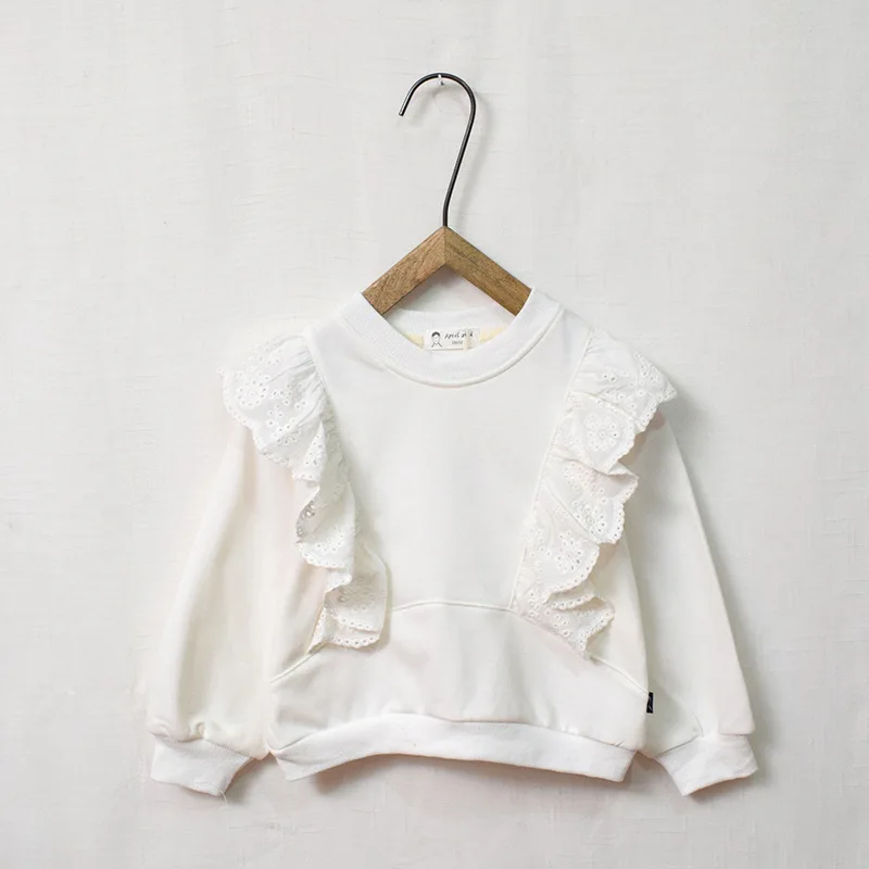 Футболка для маленьких девочек пуловер с длинными рукавами весна 2019 г.|Тройники| |