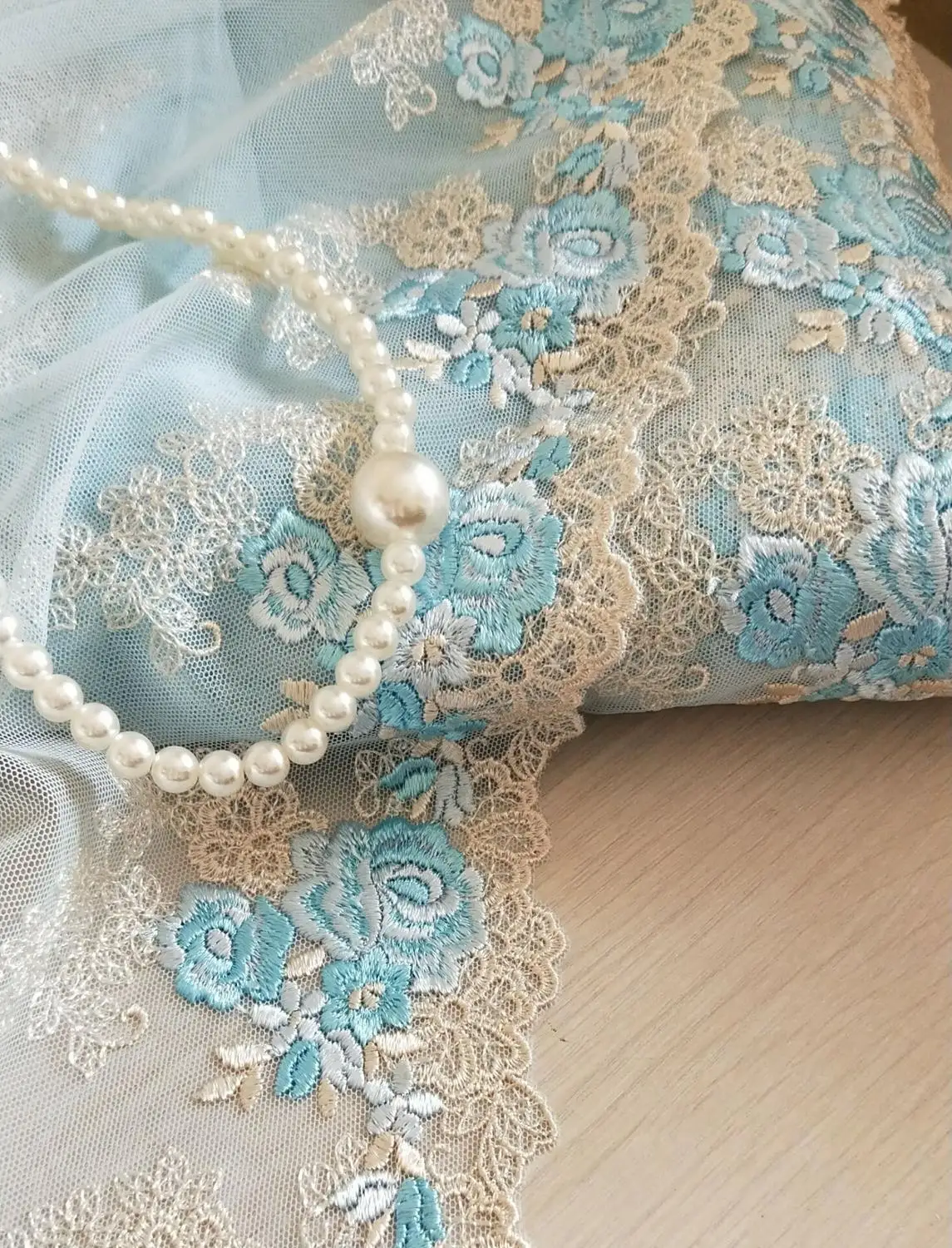 2 цвета Великолепная Тюлевая кружевная отделка с цветочной вышивкой зубчатое