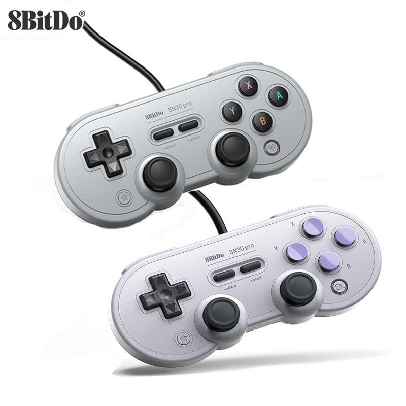 Controle para Switch e Raspberry Pro com Fio Gamepad pi sn Edição 1 ou 2 Pçs 8bitdo Sn30 Usb ns