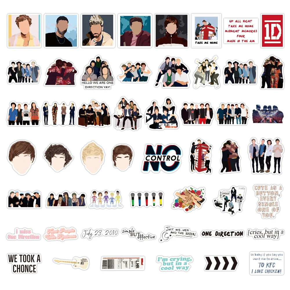 10/30/50 шт One Direction группа наклейки Idol певец группы "сделай сам"