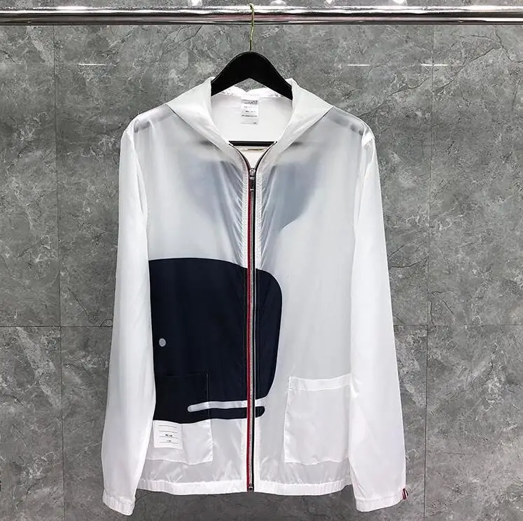 

Модная брендовая мужская быстросохнущая спортивная куртка с УФ-защитой, пальто с рисунком Кита, Тонкая Повседневная Солнцезащитная ветров...