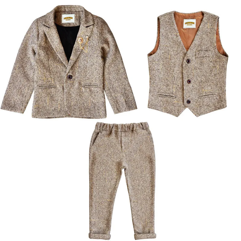 Костюм для мальчиков на свадьбу день рождения вечернее платье пиджак жилет и