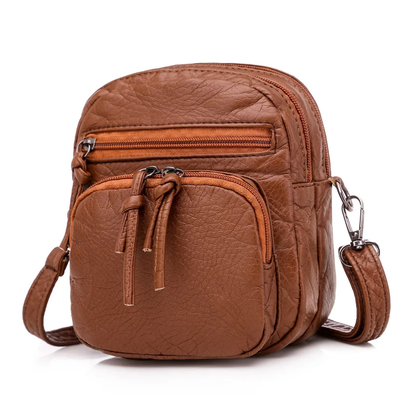 

Fashion For Luxury Handbags Women Bags Designer 2021 Vintage Crossbody Pu Leather Black Soft Washed Messenger Flap Bag