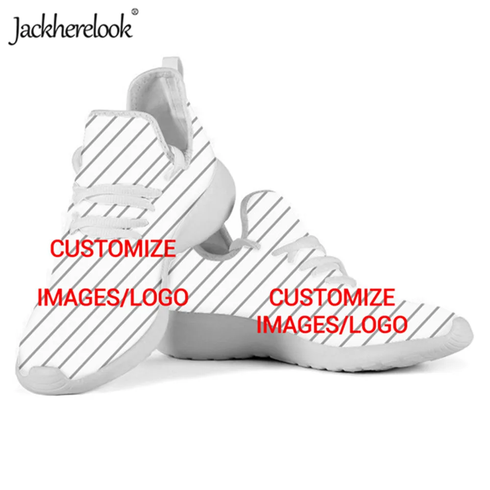 

Кроссовки Jackherelook женские, вязаные, сетчатые, на плоской подошве, с принтом логотипа на заказ, для прогулок, весна-лето