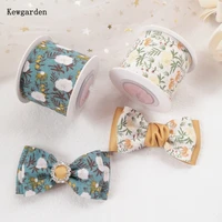 kewgarden 1 1 5 25mm 38mm flower ribbons diy hair bowknots accessories handmade tape crafts sewing gift packing 10 yards
