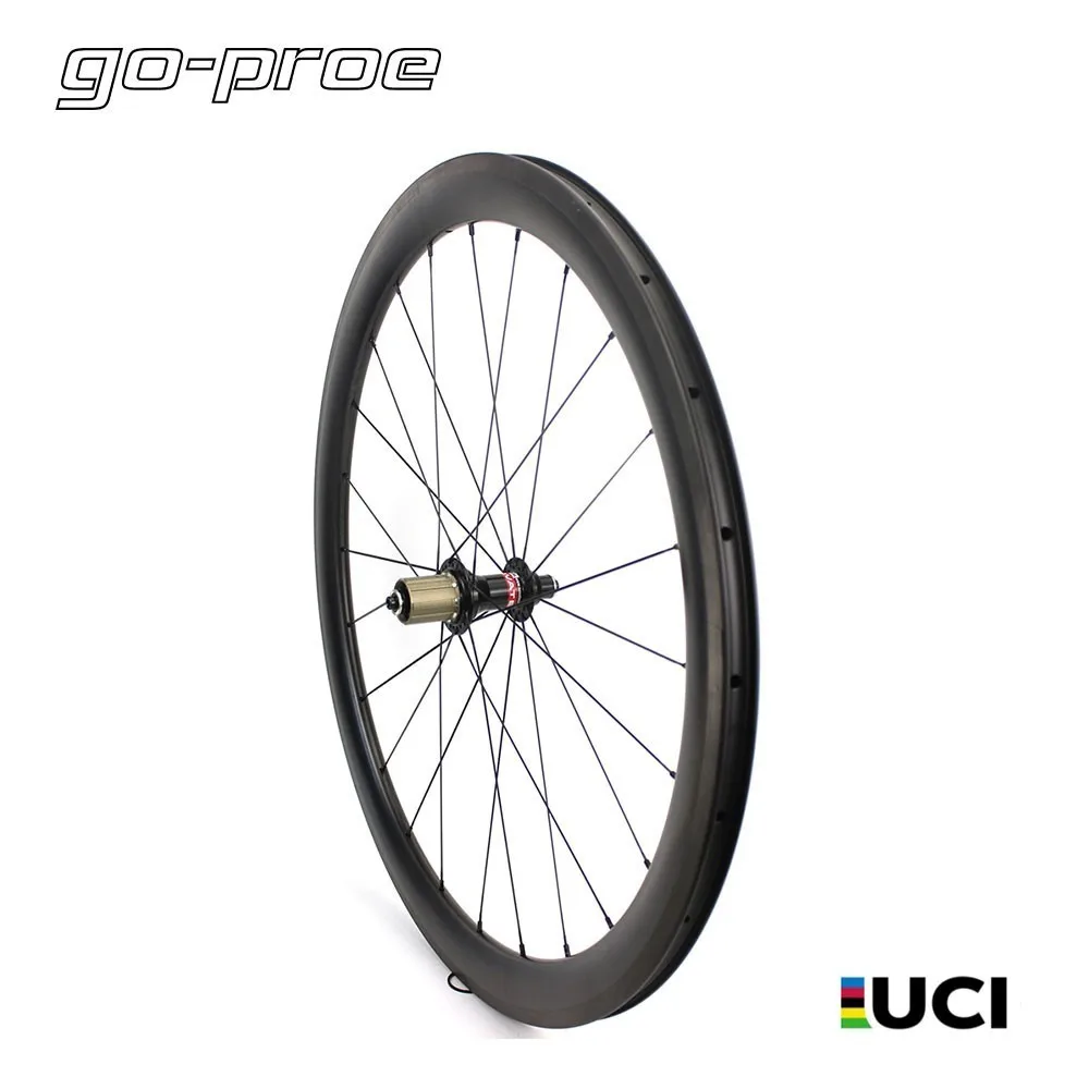 UCI Quality 700c Road Bike Carbon Wheel Bicycle Wheelset Tubeless Clincher With NOVATEC Straight Pull Hub Pillar 1423 | Спорт и