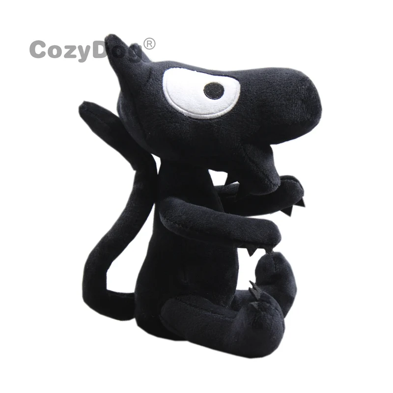 

Anime Black Luci Plush Toy Cool Sitting Dragon Stuffed Soft Doll 15* 23 cm
