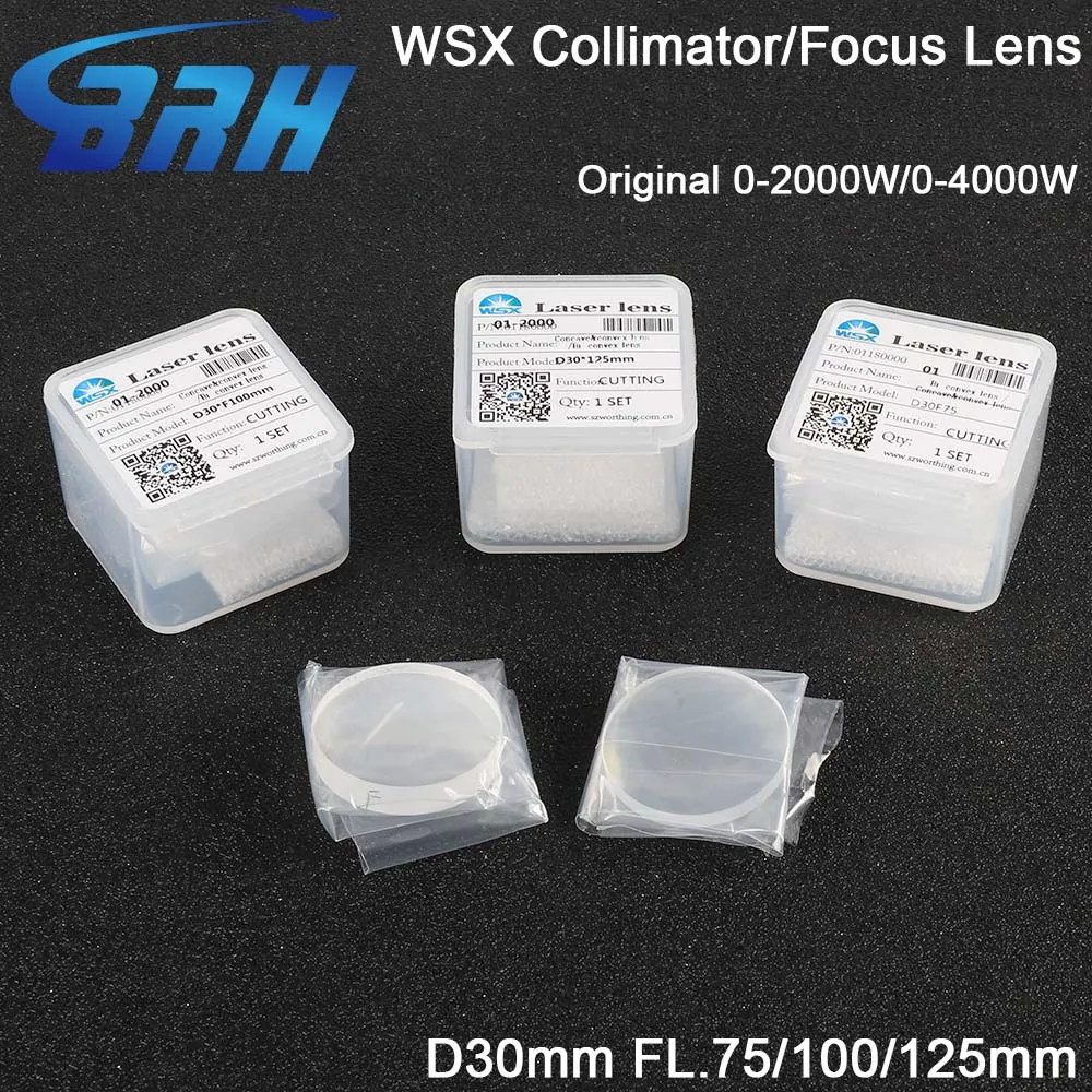 Коллиматорная линза WSX 2 шт./компл. оригинальная и Фокусирующая D30 F75/100/125/150 мм для