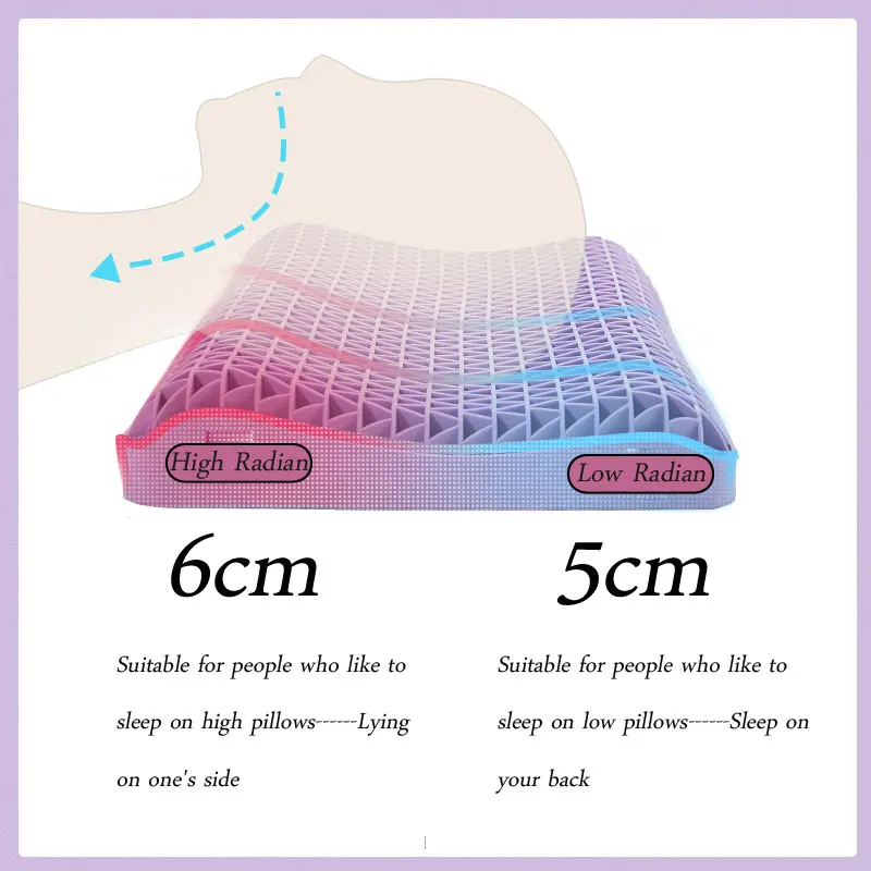 

Breathable Washable Sleep-Helper Memory Relieve Stress Bed Throw Pillow High Elastic Neck Head Pectin Pillow for Adult Children