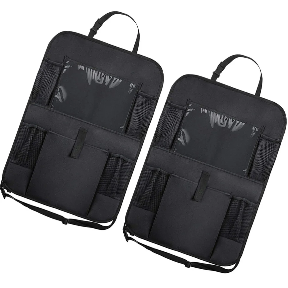

1PC Backseat Bag Durable Waterproof Storage Bag Seat Hanging Pouch for Autos Vehicles (Black)