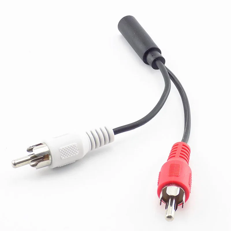3,5 мм Y кабель гнездо RCA разъем стерео штекер 2 RCA с наружной резьбой 3,5 аудио Штепсель AUX разъем для наушников струна