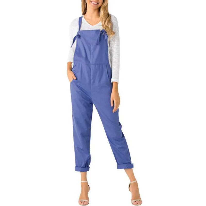 Hot selling jumpsuit women cargo pants casual solid color pocket trouser loose slim jeans vintage clothing fashion streetwear