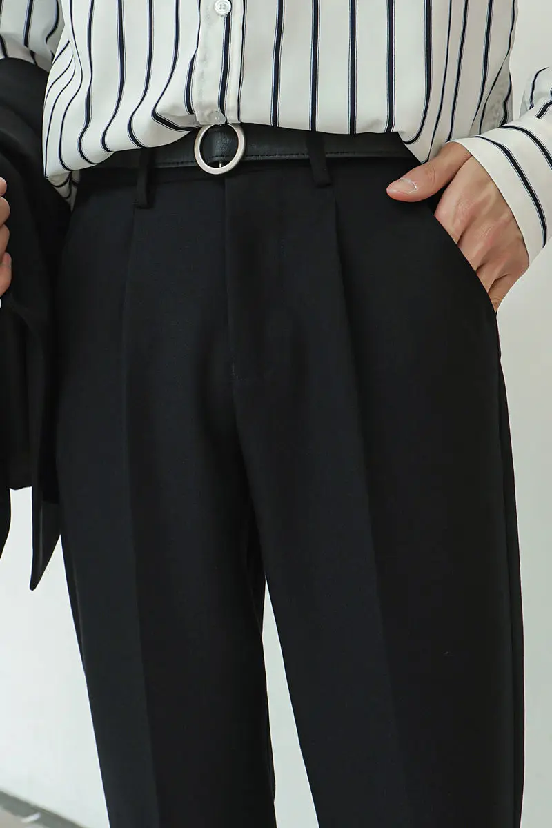 

2020 Spring And Summer New Youth Popular Men's Korean Version Of The Solid Color Drape Trousers Fashion Casual Straight Pants