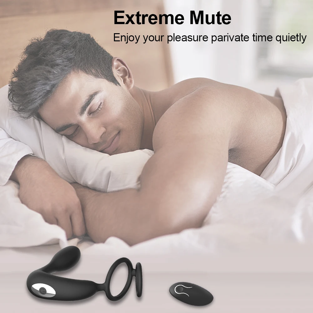 Wireless Remote Control Prostate Massager Anal Vibrator Sex Toys for Men Penis Cock Rings Delay Ejaculation Butt Plug Male Gay images - 6