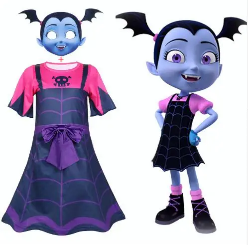 2019 Children's Clothes Baby Girls Dress Vampirin Kids Cute Cartoon Trolls Princess Dresses Pajamas Home cartoon Vampirina | Детская