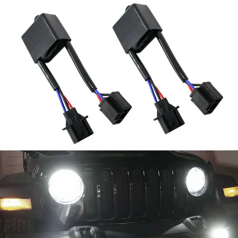 

Round Decoder Decoders For Jeep Wrangler JK Any 7" H4 To H13 Headlight LED Reliable Hot Sale