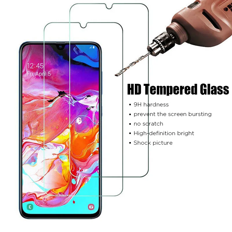 Защита экрана для Galaxy A50 A70 A90 A40 A30 A10e A20e A30S A50S A20S закаленное стекло Samsung A51 A71 A41 A31 A21
