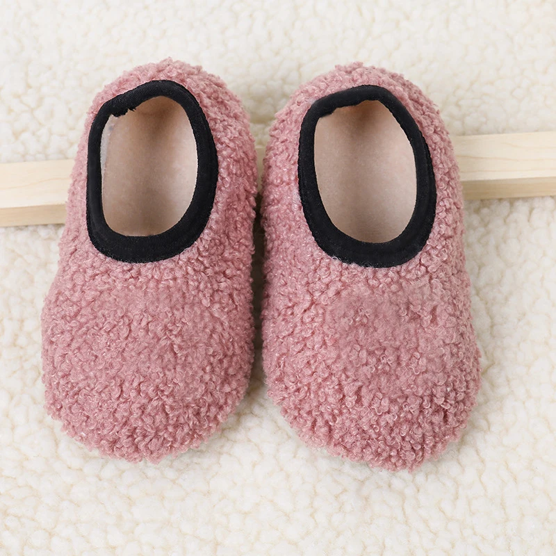 Зимняя детская обувь детские тапочки младенческий малыш плюшевые теплые