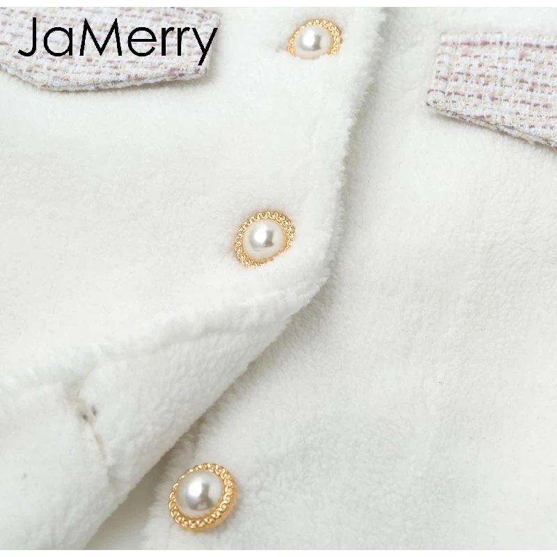 JaMerry, винтажный комплект из двух частей, твид, искусственный мех, женские комплекты, Осень-зима, юбка, костюм, наборы, пэчворк, однобортный, для офиса, женские костюмы