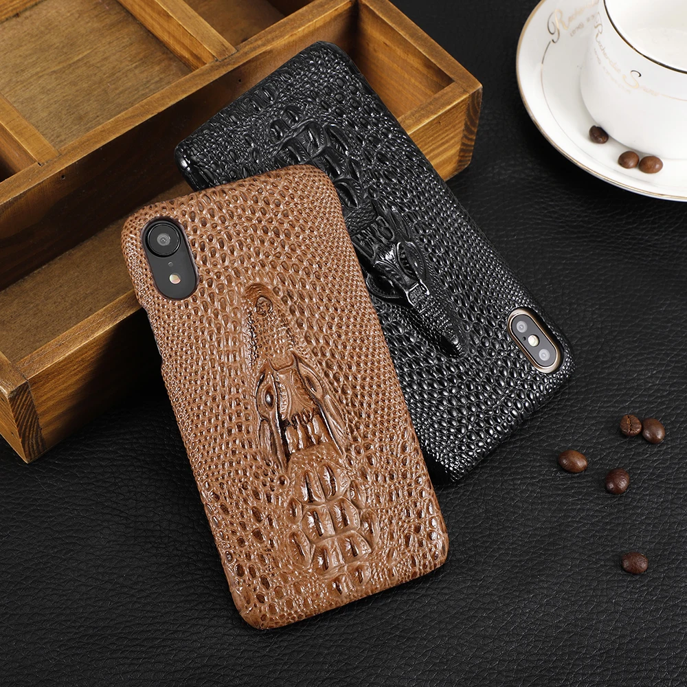 Роскошный 3D чехол для телефона из натуральной кожи iPhone XR XS X 11 12 Mini Pro MAX 7 8 Plus 6 6s