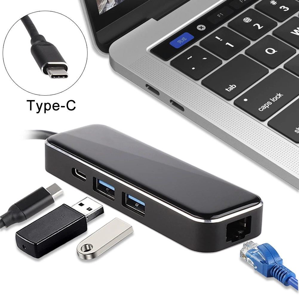 USB Type C HUB to PD RJ 45 Multi 3 0 USB3.0 адаптер питания конвертер для MacBook Pro/Air Samsung Splitter