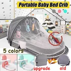 Детская кроватка для детей, противомоскитная сетка с портативной детской кроваткой, дышащая детская спальная корзина для младенцев