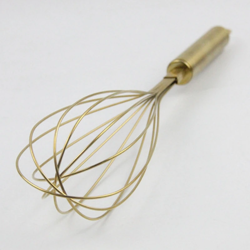 

2Pcs Stainless Steel Egg Beater Hand Whisk Egg Mixer Tool Kitchen Utensil Baking Tool