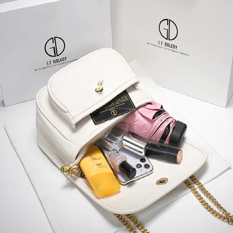 

Famous Designer 100% Cowhide Letter Printing Chain Stray Bag for Women 2021 New Fashion High Quality One-Shoulder Crossbody Bags