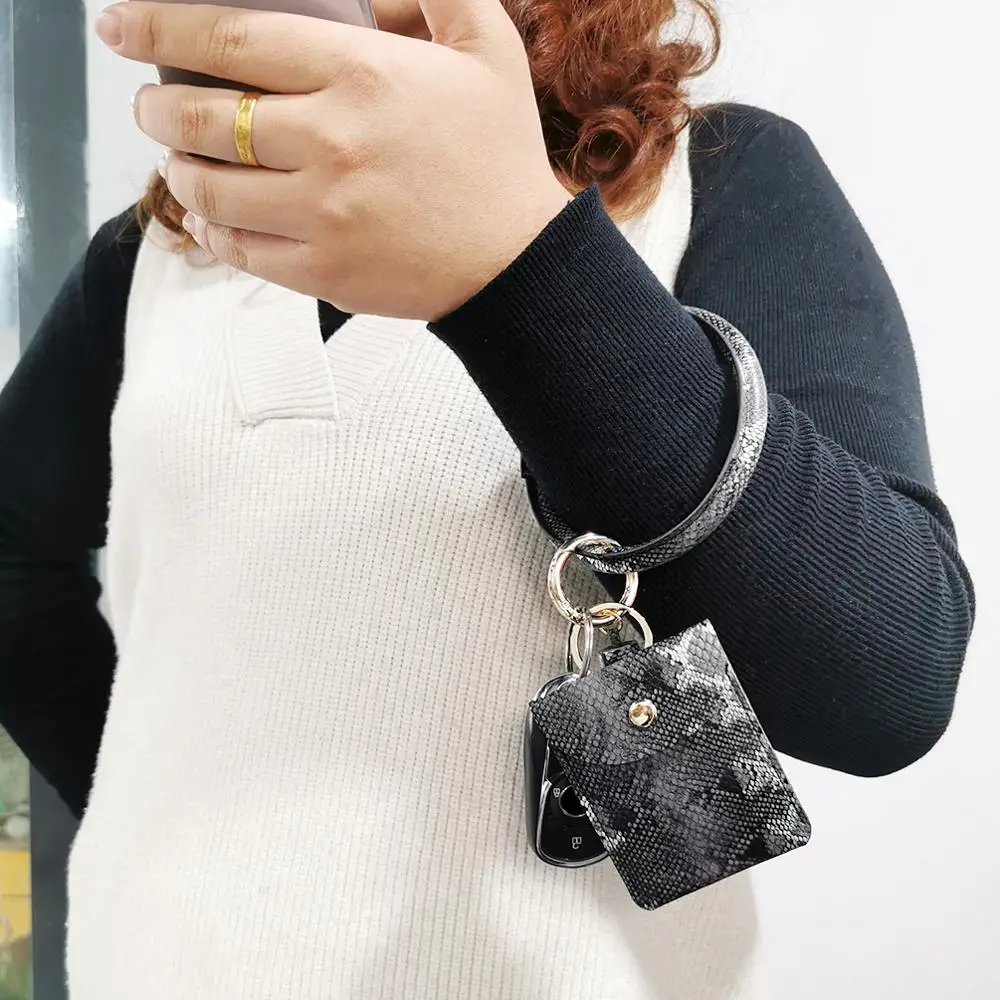 Браслет-брелок для женщин MANILAI из кожи с леопардовым принтом | Украшения и