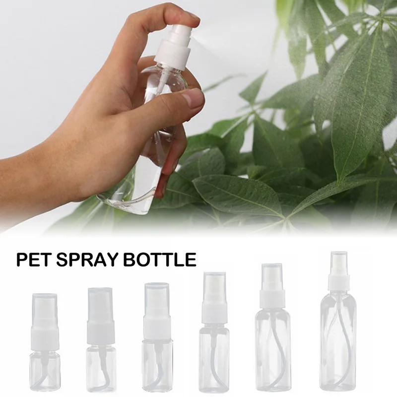 

8~100ml Mini Travel Plastic Empty Bottle Portable Handwashing Transparent Spray Atomizer Refillable Bottles Dropship Wholesale