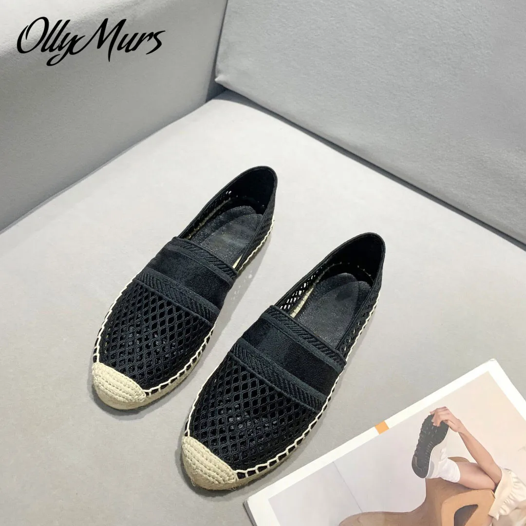 

Spring Summer Breathable Mesh Beach Designer Espadrilles Sandals Flats Loafers Shoes Women Zapatos Mujer