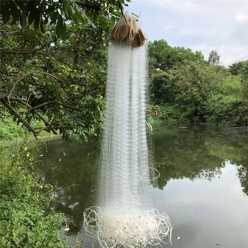 Рыболовная сеть плетеная из монофиламента и бамбука 40 м x 1 | Дом сад