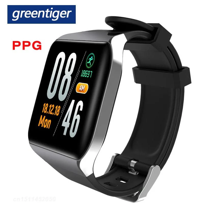 Greentiger KY117 PPG смарт часы монитор сердечного ритма IP67 водонепроницаемый фитнес-трекер кровяное давление кислородный секундомер VS KSS901