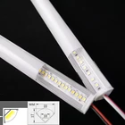 5 шт. 24 В постоянного тока, 50 см, 20 дюймов, светодиодный светильник для шкафа, невидимый диод, угловой профиль под прилавок, шкафчик, полка для шкафа, жесткая полоса