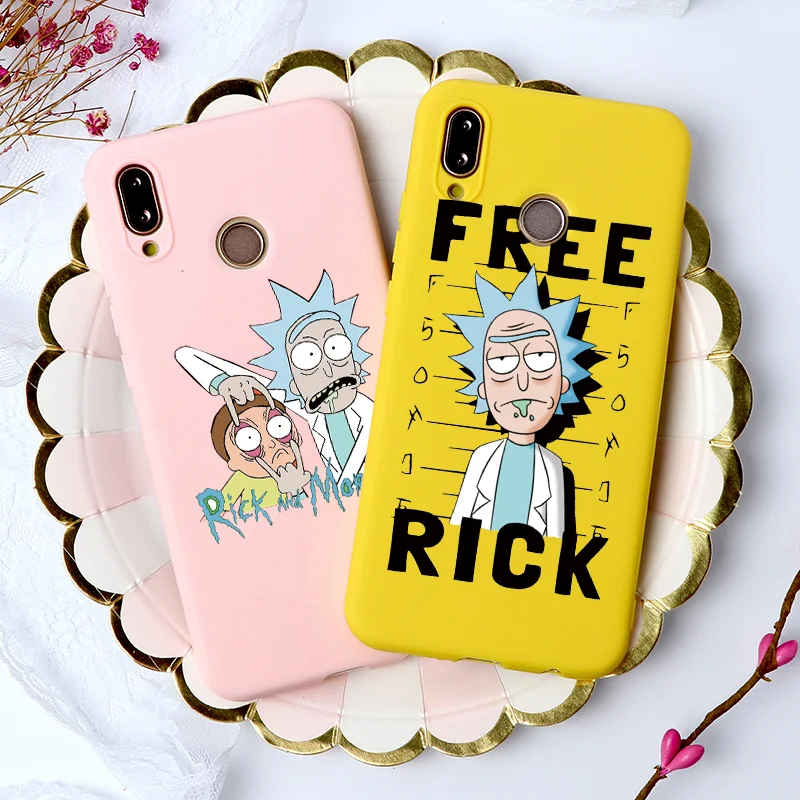 Цветной силиконовый матовый чехол Rick and marty для huawei Honor 9X 8X 10i 20i 20 Pro mate 20 30 P20 P30 Pro Lite P Smart TPU чехол