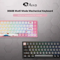 original akko 3068b tokyo r2 multi mode mechanical gaming keyboard pbt keycaps with hot swappable cs jelly switch