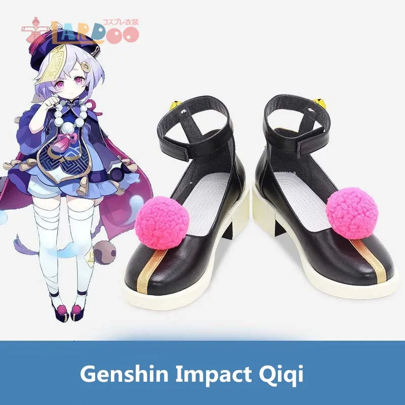

Игра манлес Genshin Impact Qiqi Косплей Хэллоуин Обувь для карнавала вечеринки