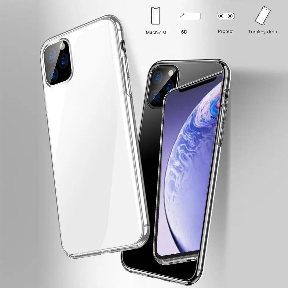 Для iPhone 11 Pro Max взрыв-доказательство из прозрачного стекла чехол для телефона