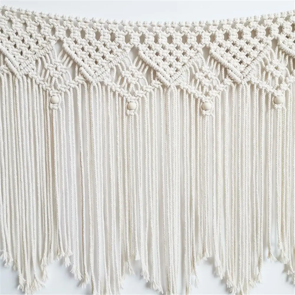 Макраме тканый настенный ручной богемный гобелен с геометрическим рисунком