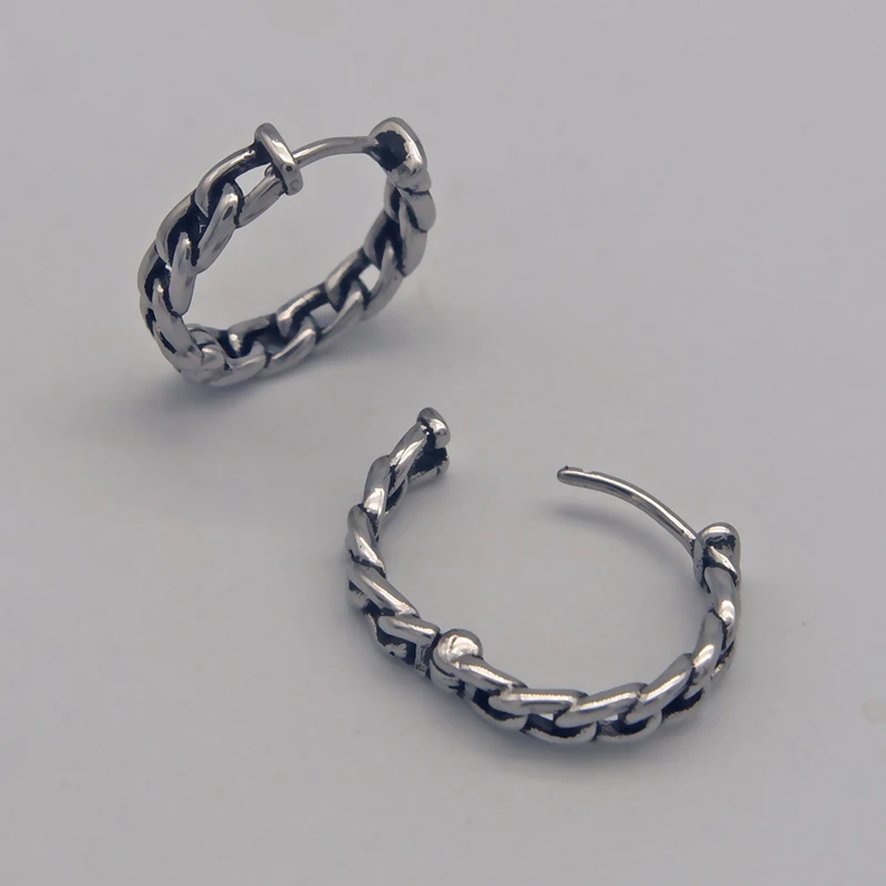 Серьги-кольца мужские из нержавеющей стали в стиле панк | Украшения и аксессуары