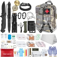 152pcs emergency survival first aid kit professional tactical gear tool molle pouch tent for earthquake outdoor adventure