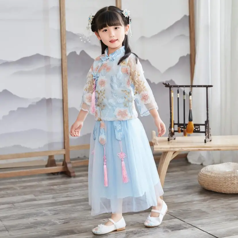 Летняя одежда для маленьких девочек комплекты детской одежды кружевная футболка