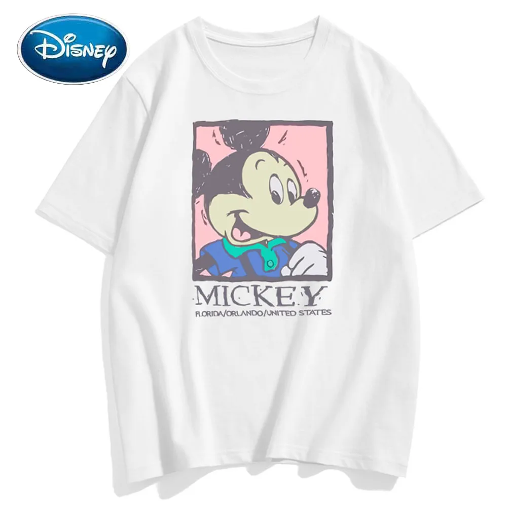 Повседневный пуловер с круглым вырезом и мультяшным принтом Микки