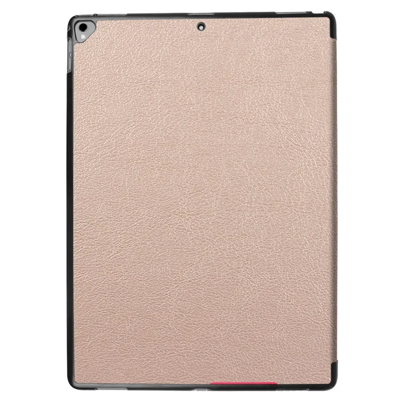 Для iPad Pro 12,9 / чехол-карандаш, Tri-складной роскошный Тонкий Магнитный чехол из искусственной кожи для планшета с откидной крышкой - Цвет: rose gold