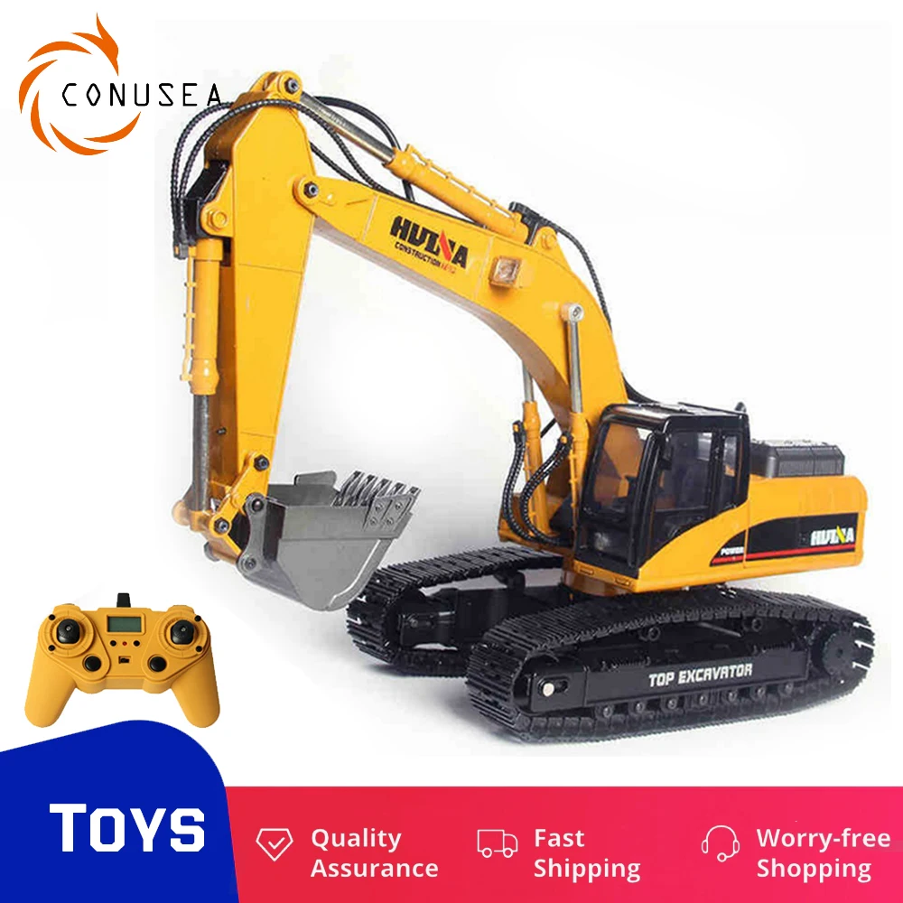 

1:14 huina 580 RC Excavator Full Alloy Engineering Vehicle off Road Caterpillar 2.4GHz Remote Control Truck Tractor Toys for boy