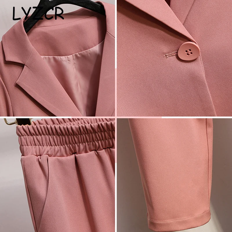 

2 Piece Pant Suit Women Autumn Winter Womens Blazer And Pants Set Plus Size 5XL Office Ladies Blazers Suits Women Large Size