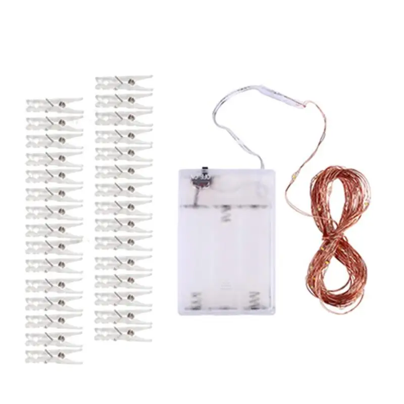 2 м/5 м/10 м зажим для фото USB светодиодный гирлянды сказочные огни наружная гирлянда на батарейках рождественские украшения вечерние, свадебные, рождественские