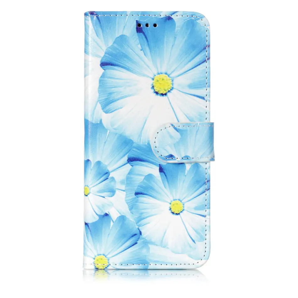 Orchid Милый рисунок кожаный чехол для телефона для samsung Galaxy S9 S8 плюс S7 S6 край S5 j3 j5 j7 Note 9 8 откидная крышка DP01G - Цвет: Orchid
