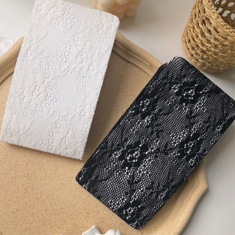 Женские кружевные ажурные колготки элегантные черные в сеточку с розами